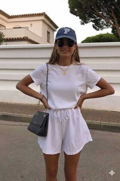 New Shine Solid Color White Unisex T-Shirt