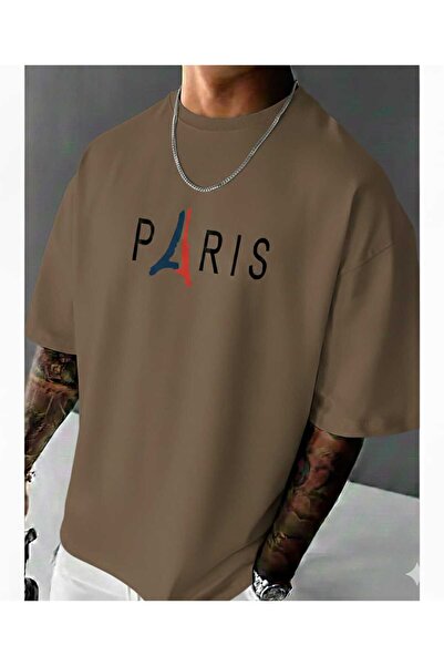 New Shine Paris Printed Brown Unisex T-Shirt