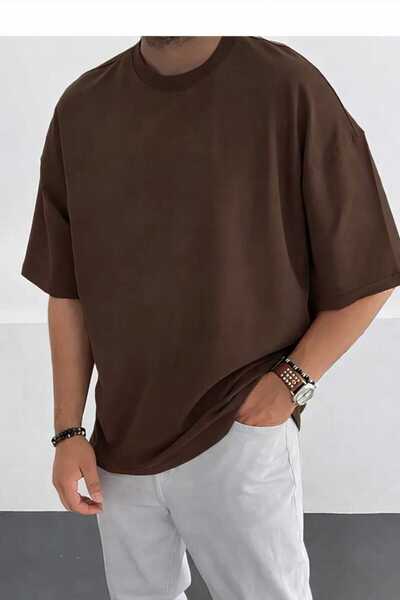 New Shine Solid Color Brown Unisex T-Shirt