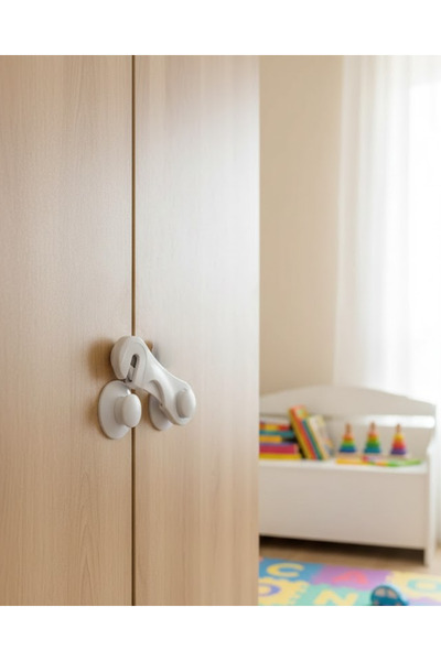 ZERO LAND Gld-Spt- 4 Pieces Child Safety Cabinet Lock Adhesive Practical Use ...