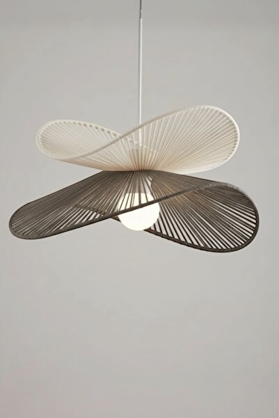 afralya home Hasır Sarkıt Avize 2 Şeritli avize / Bohem avize / Salon Modern ...