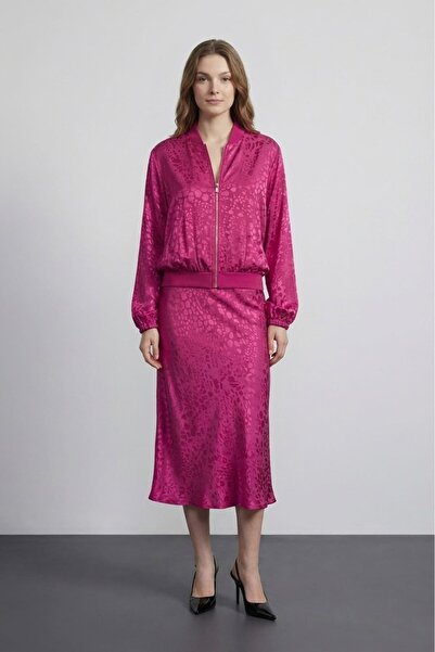 MODA LEOPAR DESENLİ LASTİK DETAYLI BOMBER CEKET