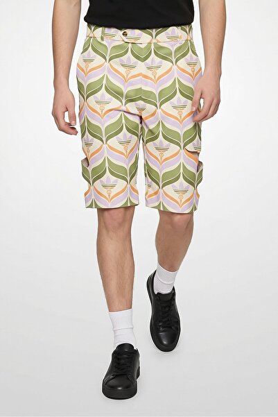 Gucci x Adidas Originals Men Trefoil Print Shorts, Multicolor