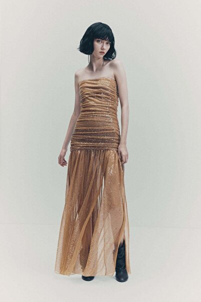 H&M فستان سهرة مرصع بالترتر