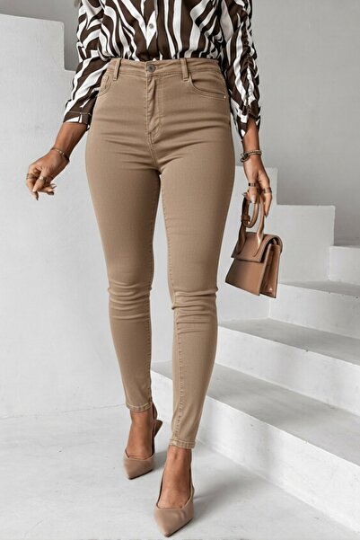 ADAMODA.RO Plain elastic skinny jeans