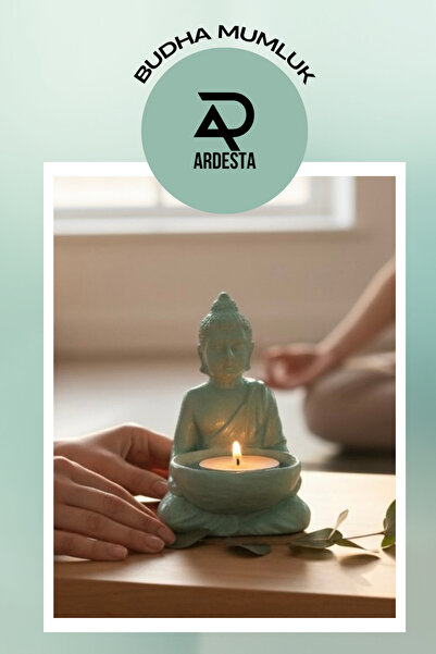 ardesta Buda Figürlü Dekoratif Mumluk | Tealight Mumluk | Meditasyon ve Zen E...