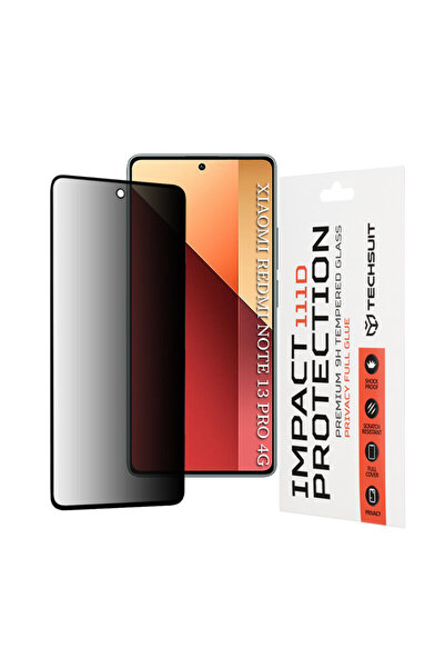 Techsuit 111D Γυαλί πλήρους κόλλας για προστασία απορρήτου για Xiaomi Redmi N...