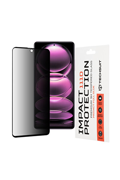 Techsuit 111D Γυαλί πλήρους προστασίας απορρήτου με κόλλα για Xiaomi Redmi No...