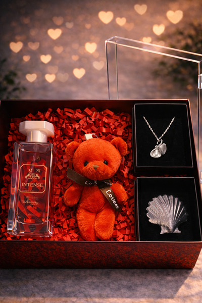 PULİNİN DÜKKANI Premium Deniz Kabuğu Takı & Parfüm Hediye Seti – Kolye, Taşlı...