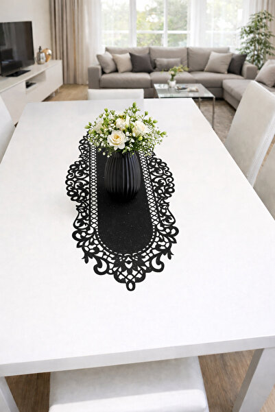 Diva Home Silvery Leather Look 33 X 100 Lux Decorative Runner