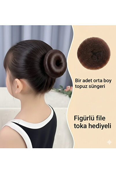 MutluBiDünya Kız Çocuk Bir Adet Orta Boy Topuz Süngeri