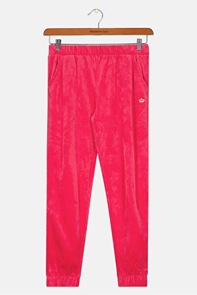 Juicy Couture بنطال جوغر من صوف الفليس سهل الارتداء للبنات من جوسي باي كيدز، ...