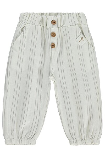 Civil Baby Striped 6-18 Months Pants - Ecru 18-24 Months