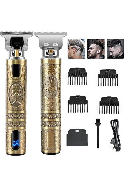 Glamlux.Store Vintage T9 Professional Hair Trimmer, Cordless Rechargeable Bea...