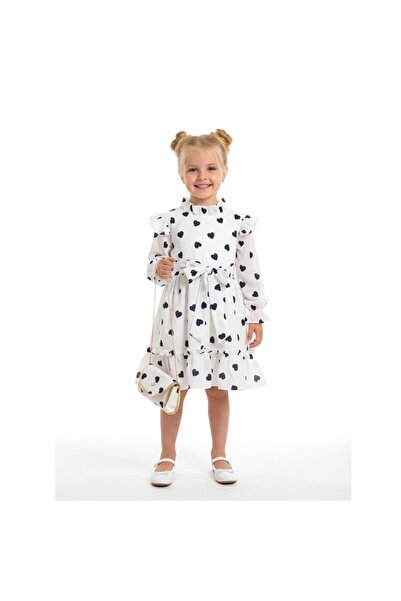 SeaBubbles Girl's Dress with Heart Patterned Bag