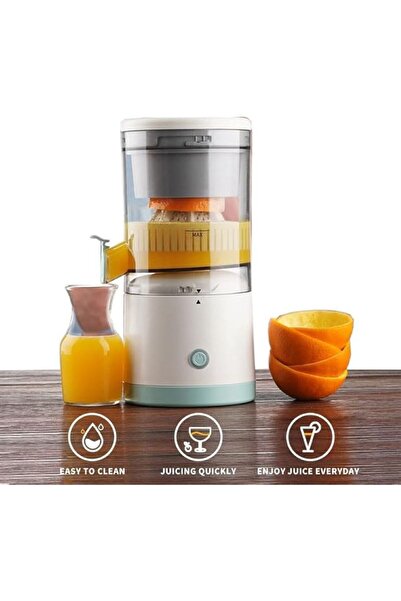 NO BRAND Electric Orange Juicer – Compact USB-Powered Hands-Free Citrus Juicer
