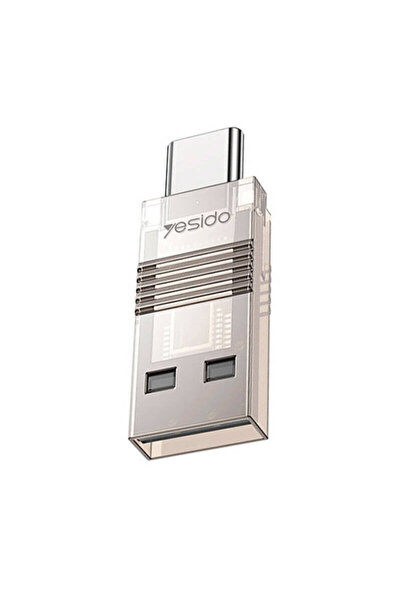 Yesido Cititor de carduri, OTG USB la Tip-C GS21, transparent