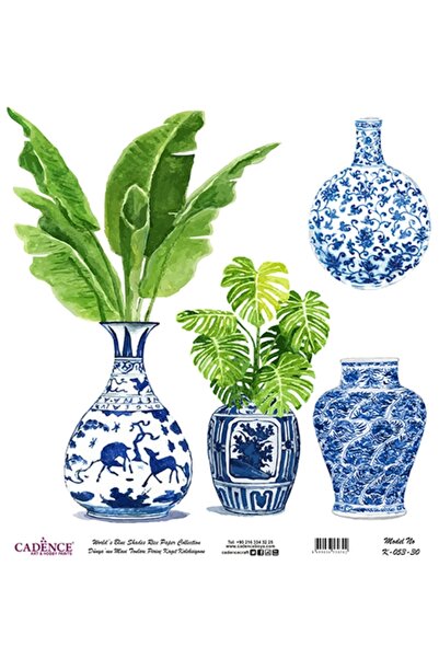 Cadence Blue Shades of the World Rice Decopage Paper 30X30Cm No:K53