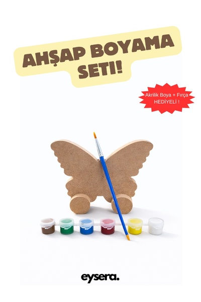 eysera Ahşap Boyama Seti – Çocuk Aktivite & Hobi Oyuncak, Montessori Eğitici Set