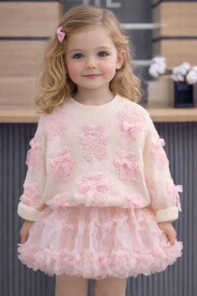 2bebek1butik triko ve tütülü etek takım kız çocuk