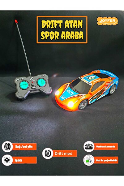 Joyfer Full Fonksiyon Yüksek Hızlı Uzaktan Kumandalı Şarjlı Işıklı Spor Drift...