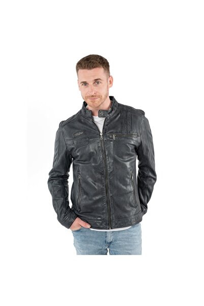 mauritius Men's Leather Jacket Anthracite MMPietar