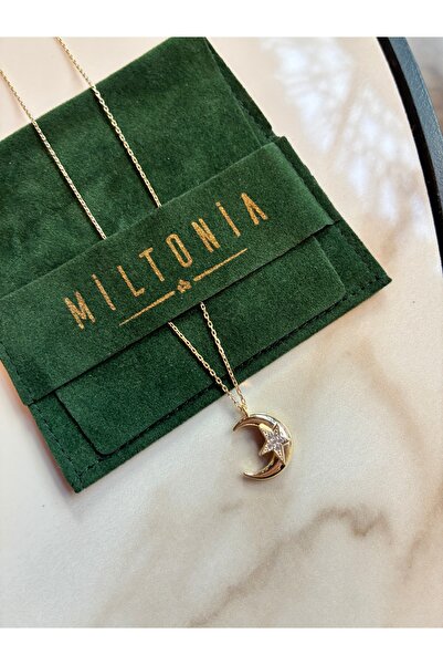 Miltonia Yıldızlı Hilal 925s Gümüş Kolye