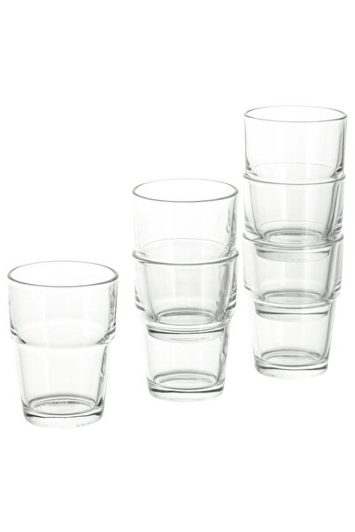 IKEA QUİCK 6 Adet Cam Bardak Yükseklik 9 Cm 6'lı Set Su Bardağı Şeffaf Bardak...