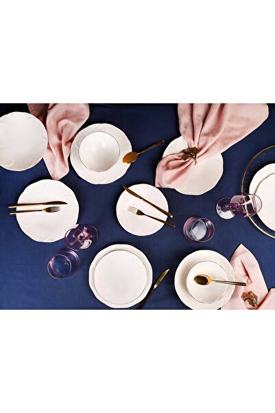 Porland Varia Altın Yaldız Pasta seti 21 cm - 6 parça