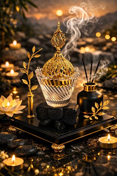 Banum Luxury Lux Cam Ve Çelık Parçali Tütsü