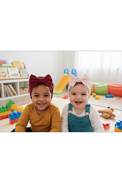 Babygiz 100% Cotton Bow Tie Combed Cotton, Baby Girl Kids Flexible Soft 2-Pie...