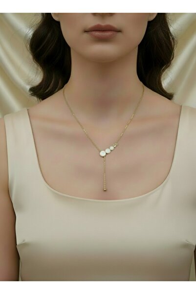 Multi JEWEL Figured Steel Gold Chain Necklace