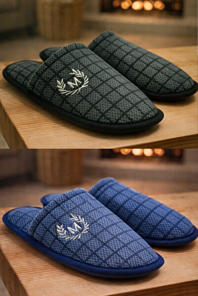 Moda Frato 2-Pack Motif Men's Slippers Home Slippers