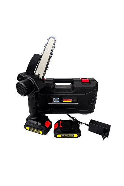 German Meister Mini Chainsaw with 2 Batteries 36V 8Ah, Blade 15 cm