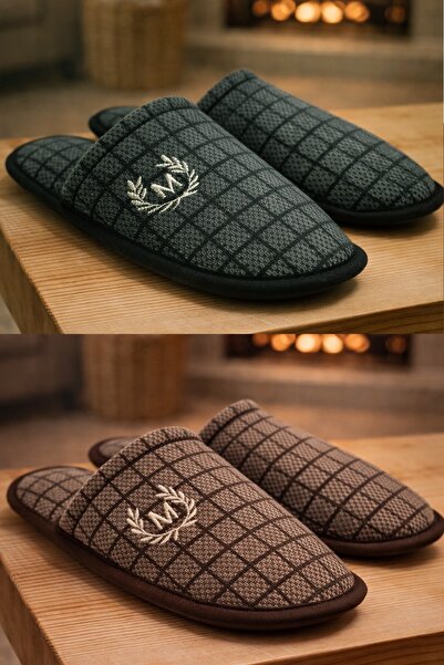 Moda Frato 2-Pack Motif Men's Slippers Home Slippers