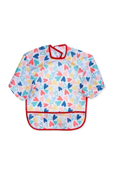 Messy مريلة نشاط بأكمام طويلة - تصميم قلب (قطعتان)