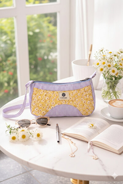 Calliopia Çiçekli Pötikare Desenli Vintage Coquette Omuz/ Baget Çanta