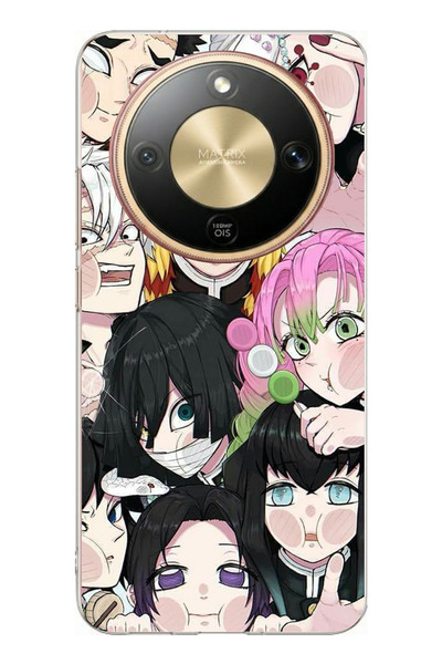 TechTree حافظة سيليكون مطبوعة بتصميم Demon Slayer Manga متوافقة مع هاتف Honor...