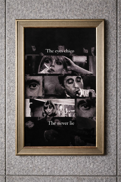 BuzzDesigns Tony Montana & Elvira Hancock Scarface The Eyes Chico Tablosu (Çe...