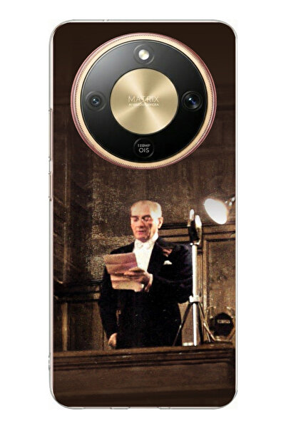 TechTree حافظة سيليكون مطبوعة متوافقة مع هاتف Honor Magic 8 Lite مع خطاب أتات...