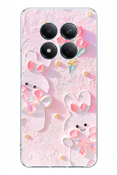 TechTree حافظة سيليكون مطبوعة على شكل أرانب لطيفة متوافقة مع هاتف Redmi Note ...