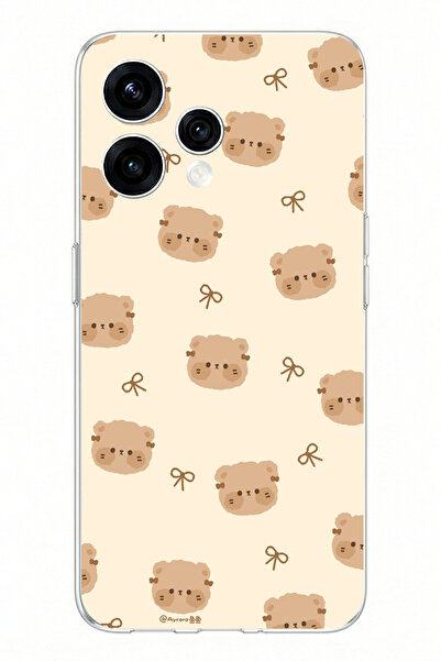 TechTree حافظة سيليكون مطبوعة على شكل دببة لطيفة متوافقة مع OPPO Reno 15 - Re...