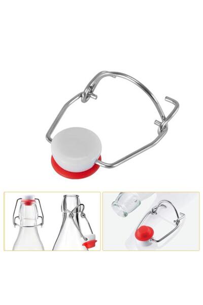 Avex Set of 100 bottle caps with metal clip closure and ceramic stopper with ...