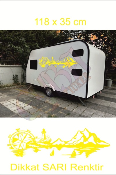 EYBA STİCKER ملصق بوصلة المنارة 118x35 سم 1 قطعة