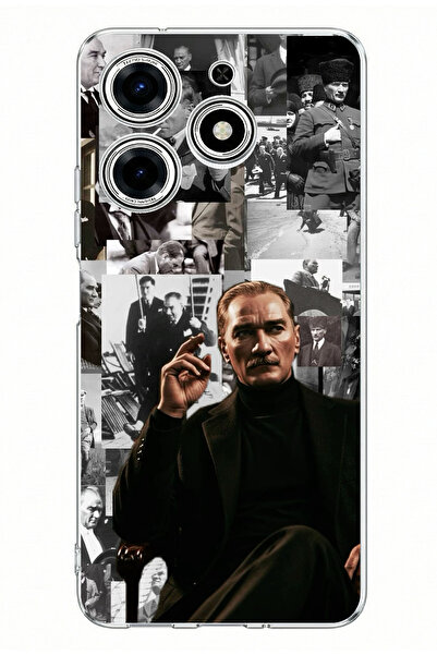 TechTree حافظة سيليكون مطبوعة بتصميمات موستاف كمال أتاتورك متوافقة مع هاتف تك...