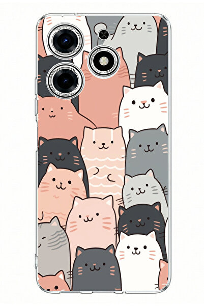 TechTree Tecno Spark 10 Pro Compatible Pufi Kittens Design Printed Silicone Case