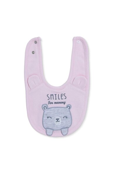 Messy مريلة أطفال مطرزة بالأذنين - للبنات