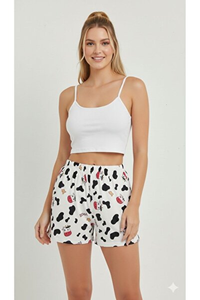 PEMBİŞ HOMEWEAR Mylo Cow Strappy Shorts Set