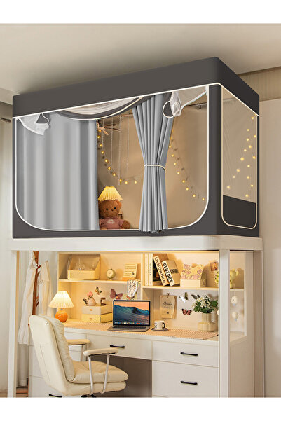 Generic A mosquito net suitable for a single bed, including a blackout bed cu...