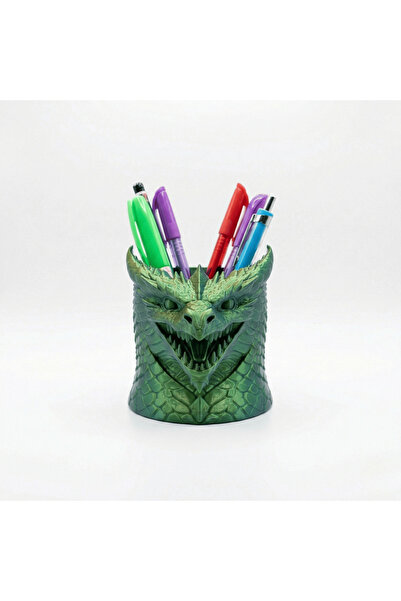 Atatuğ Hediyelik 3D Decorative Pen Holder and Desktop Organizer with Color-Ch...